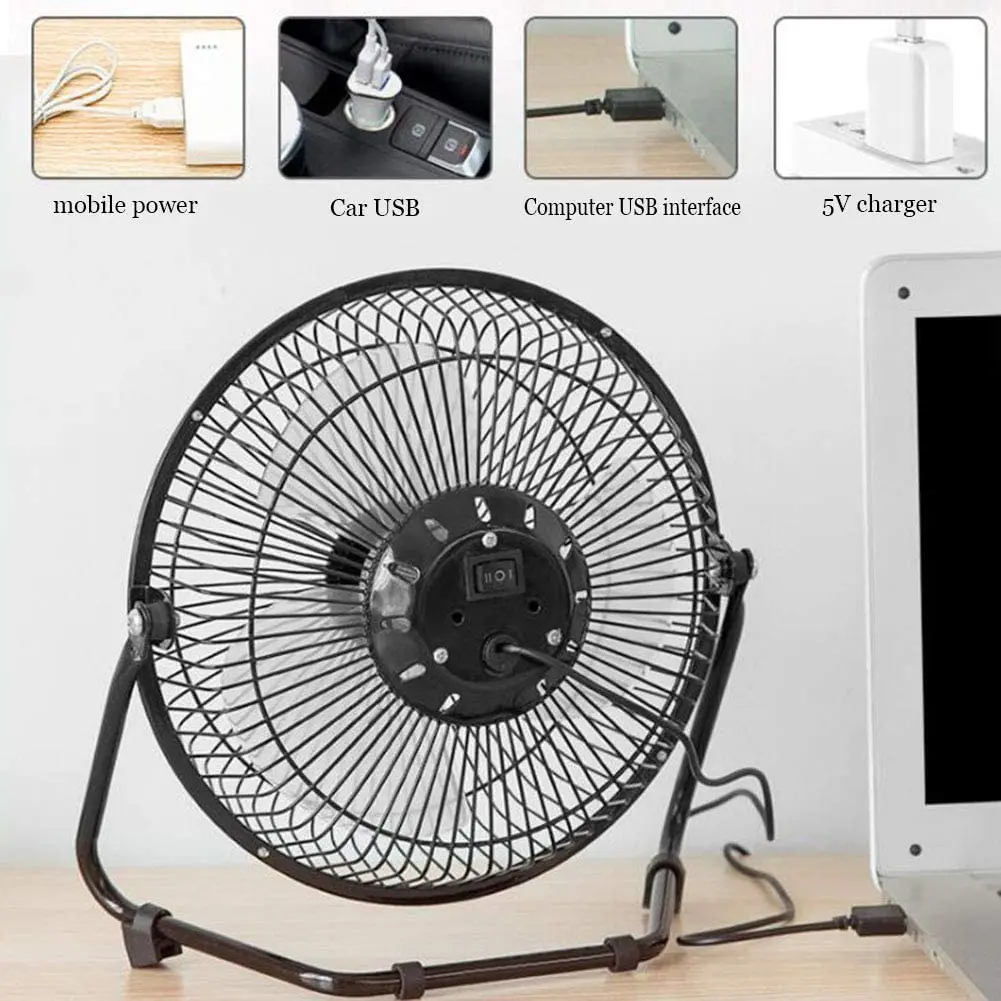 Portable 8 Inch Small Desk USB Cooler Cooling Fan Office Table Personal Mini Fans Super Mute Silent for Notebook Laptop Computer |