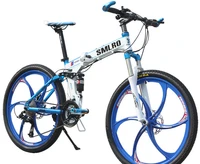 wholesale 26 inch folding bicycle for adult 3x9 speed mountain bike with full suspension new wheelset mtb foldable road bicycle