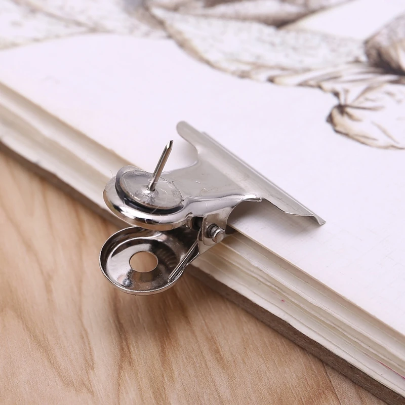 

500pcs Paper Clips Binder Clip Map Thumbtacks Round Head Push Pins with Box Office School Supplies