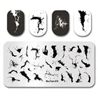 Горячее искусство ногтей штамповка MouTeen019, жидкость, брызги, рассыпчатые пластины для стемпинга ногтей, маникюрный набор для стемпинга ногтей