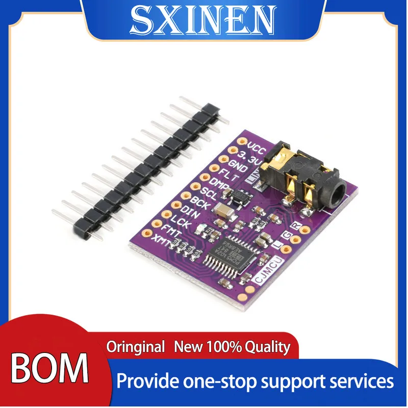 

Interface I2S PCM5102A Decoder Stereo DAC Module Audio Digital Converter PCM5102 PLL Voice Module with 3.5mm Headphone Holder