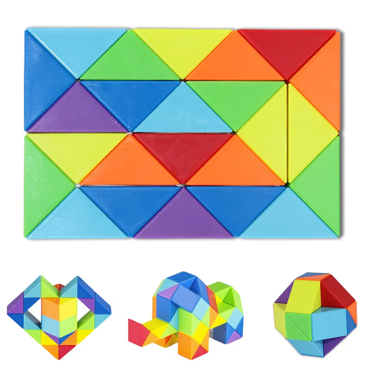 

24 секции пазл змея DIY Змея Куб беспокойство облегчение образовательный спиральный головоломка для детей 8 + лет