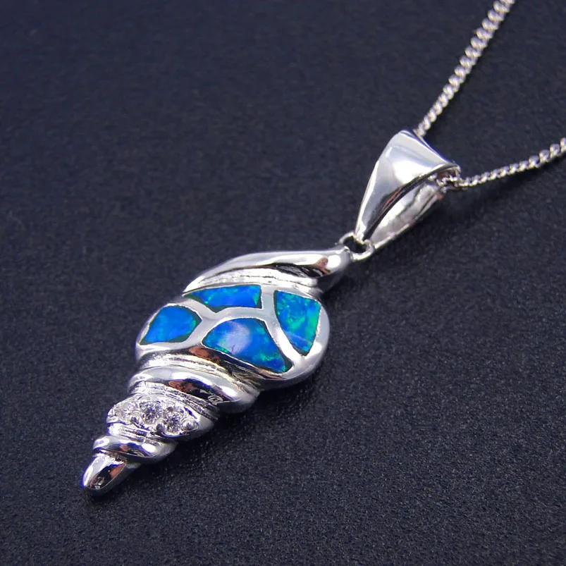 Женское ожерелье из серебра 925 пробы с опалом в виде морских животных|Подвески| |