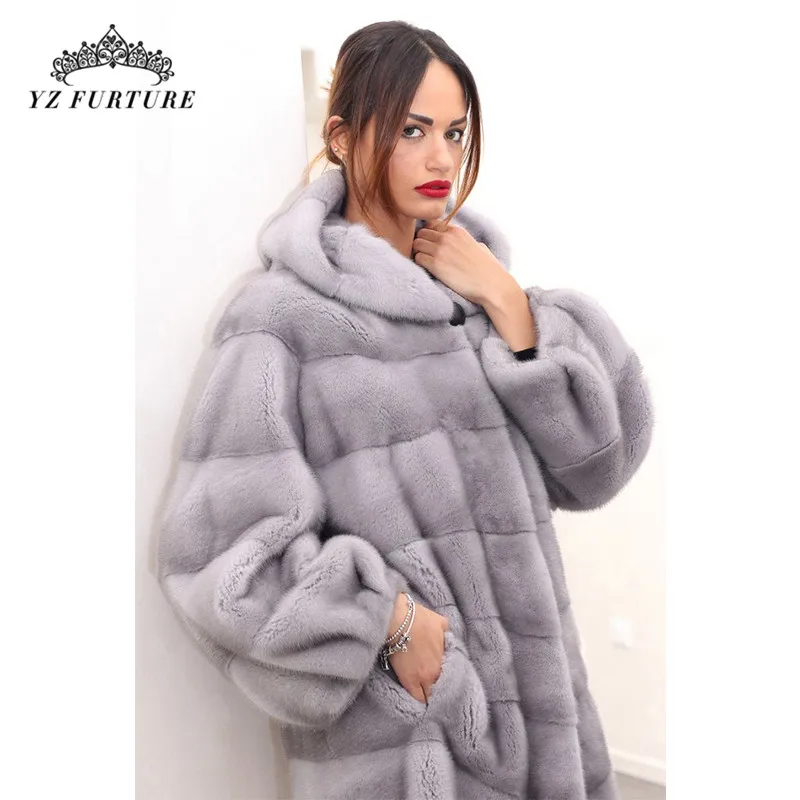 100 см длинное пальто из натурального меха для Для женщин развивающий коврик