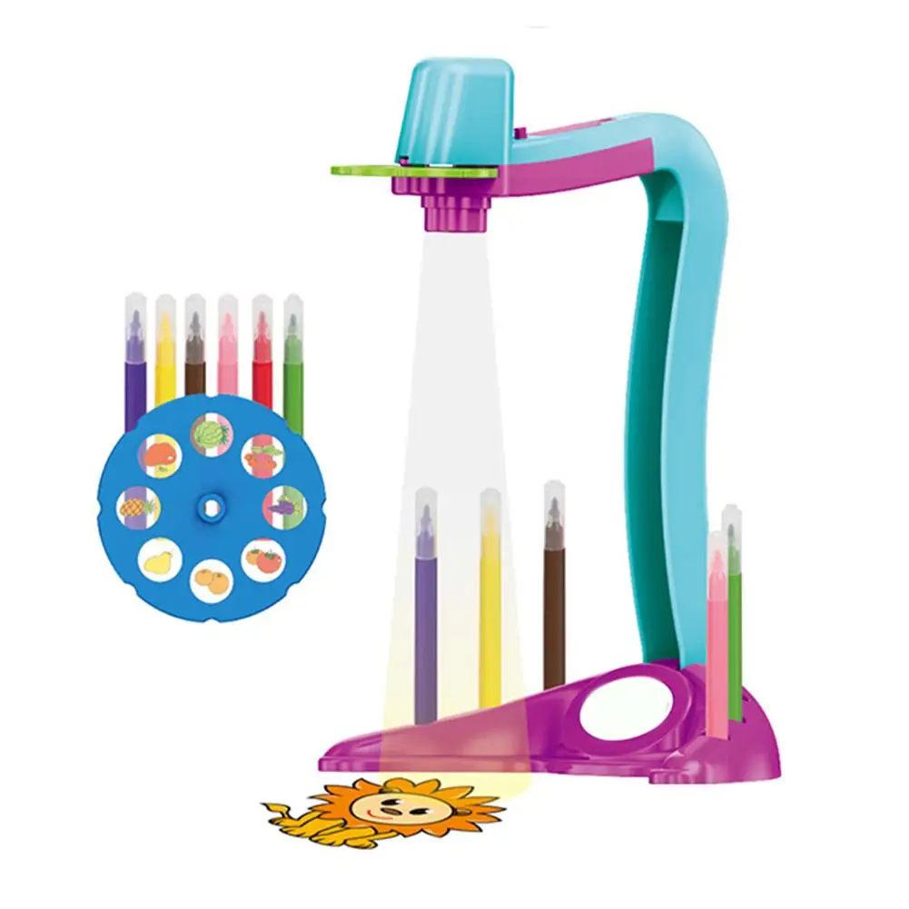 Детский проектор лампа для рисования Доска ручка набор скетчей обучающая