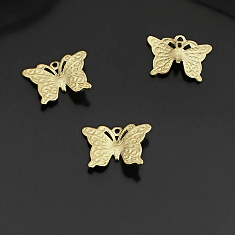 

(27163-G)100 шт 11,5x8,5 мм непокрытые цвета латунные подвески-бабочки ювелирные изделия фурнитура Аксессуары
