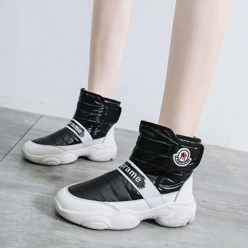 W-зима Новинка зимние ботинки из хлопка модные трендовые повседневные теплые