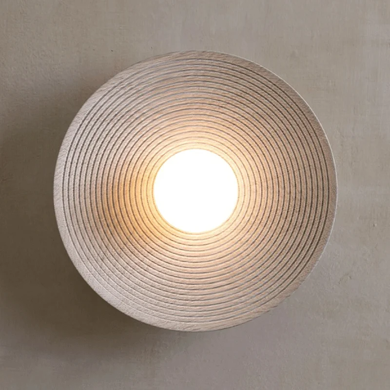 Круглая настенная лампа в японском стиле ретро комнатные прикроватные бра для