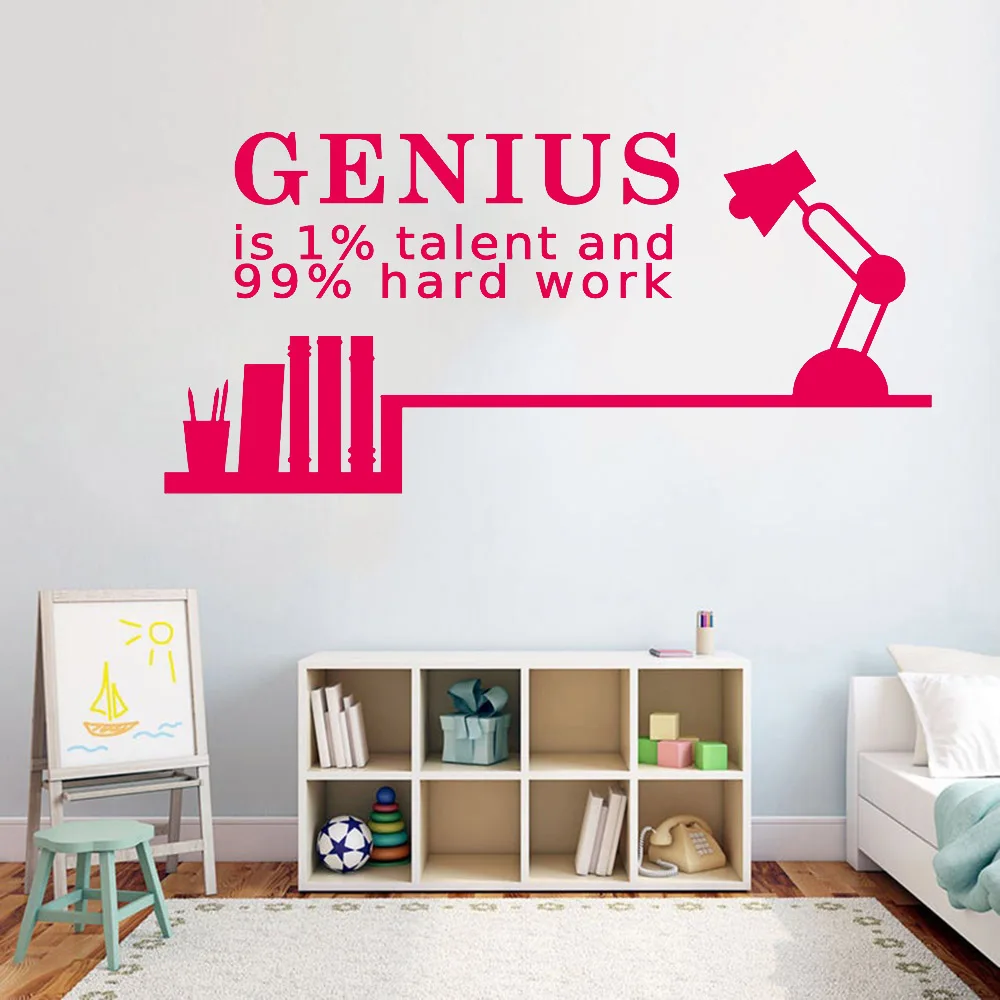 Виниловая наклейка на стену с изображением таланта творчества цитаты