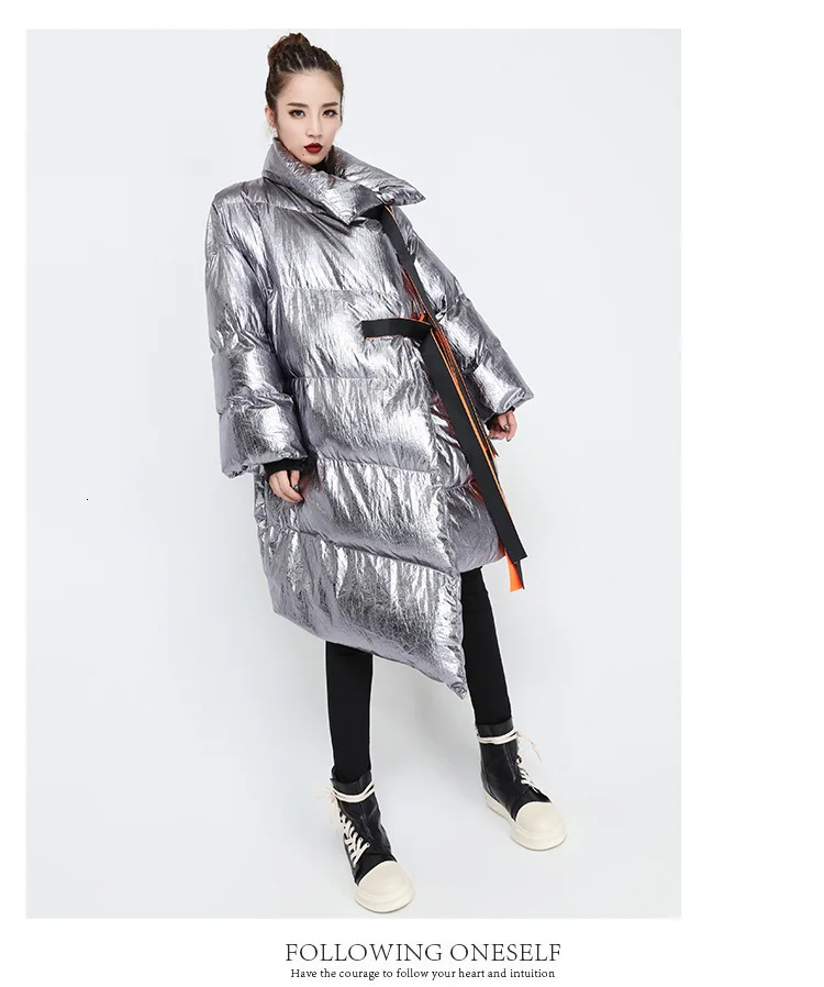 Max LuLu Роскошные корейские женские шикарные серебряные уличные женские зимние дутые куртки Длинные парки женские модные пальто размера плюс