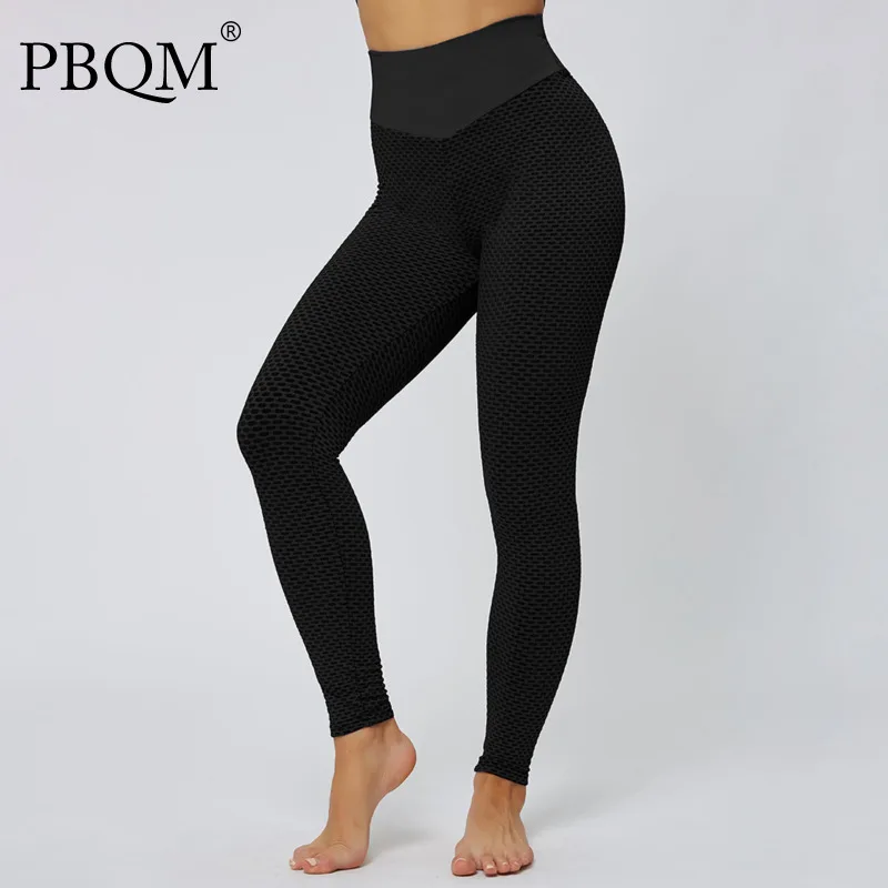 

Осенние жаккардовые обтягивающие спортивные брюки PBQM для йоги, фитнеса, Бесшовные женские дышащие брюки с высокой талией, модель 6T1028, 2021