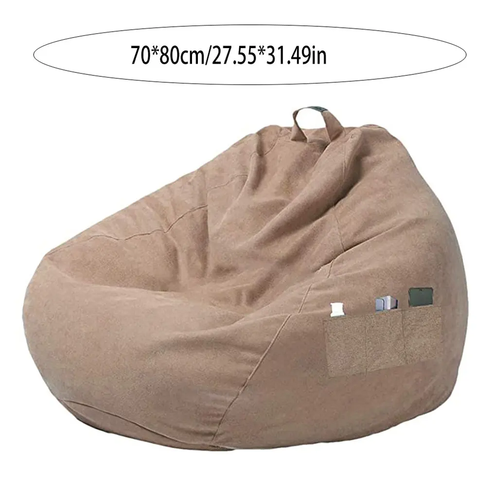 

Simple Style Ordinary bean bag sofa cover Bean Bag Chair Sofa Couch Cover Without Filler With Three Side Pockets