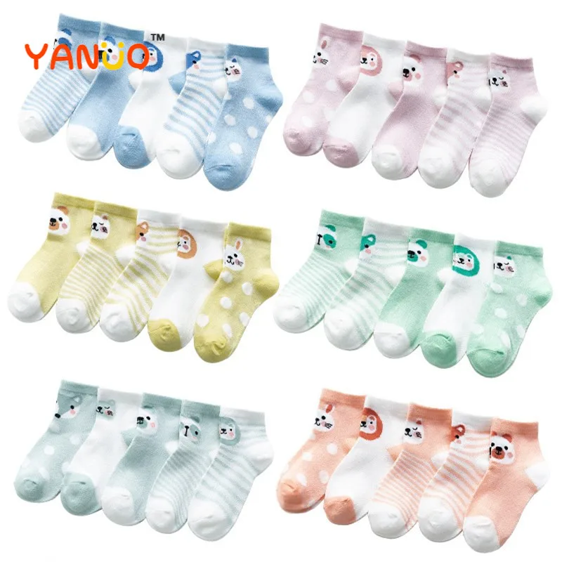

5Pairs/lot Toddler Baby Boy Socks Summer Spring Mesh Thin Baby Socks for Girls Cotton Newborn Infant Baby Girl Socks Cheap Stuff