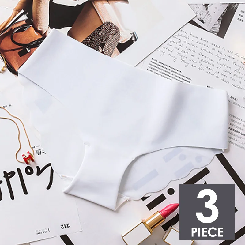 S 3pcs Бесшовные Ice Silk трусы для Для женщин сексуальные трусы с низкой посадкой ультра-тонкий стринги нижнее белье, женские трусы, интимное 3 шт./компл.# F - Цвет: S 3pcs