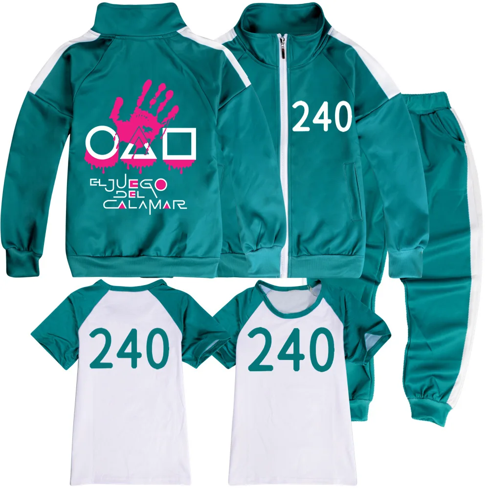 

Спортивный костюм для мальчиков и девочек, комплект одежды из трех предметов для подростков, футболка с длинным рукавом и штаны, 240