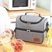 singledurable layer waterproof thermal lunch bag large capacity portable picnic food insulated cooler bag with shoulder strap