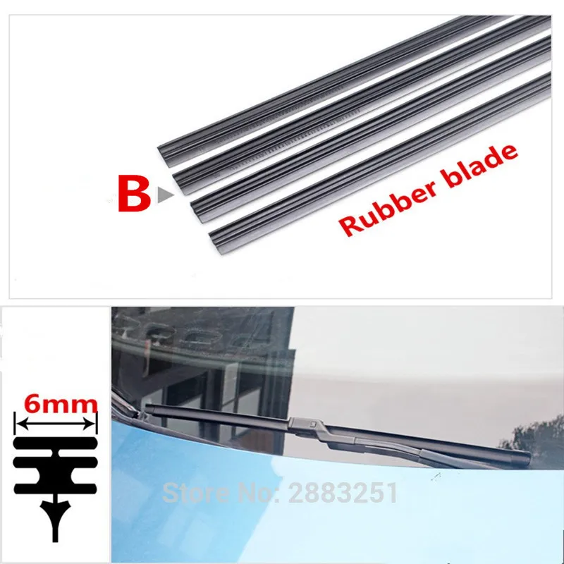 Car Wiper Blade Insert Rubber strip Refill for byd f3 f3r f-3 f0 s6 ti f6 f 3 g3 l3 s3 s7 g6 Ram Windscreen Wipers accessories | Автомобили