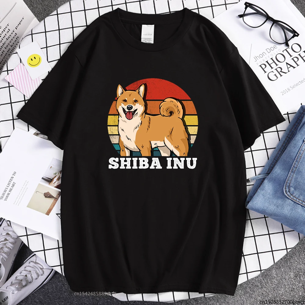 

Shiba Inu Cute Dog Printing Women Tshirt Creativity Breathable Comfortable T-Shirts Street Crewneck Women Clothes