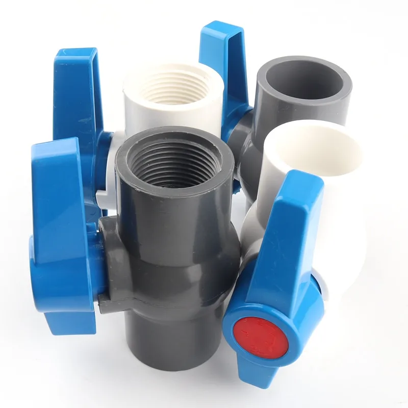 Шаровой клапан из ПВХ с внутренней резьбой 4 шт. 20 40 мм 1/2 1 1/4 дюйма для садового