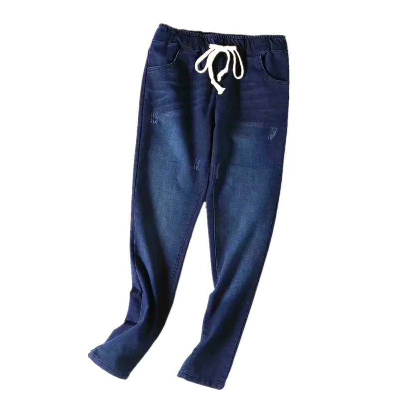 

Women Spring Fall New Fashion Solid Color Stretchy Denim Pants Female Slim Fit Elastic High Waist Pencil Leg Skinny Casual Jeans