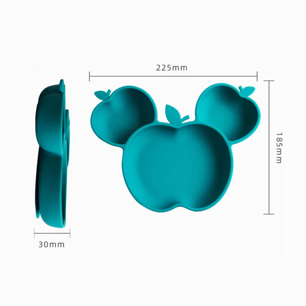 

1pc Toddler Feeding Plate With Suction Heat and Cold Resistant Baby Plate