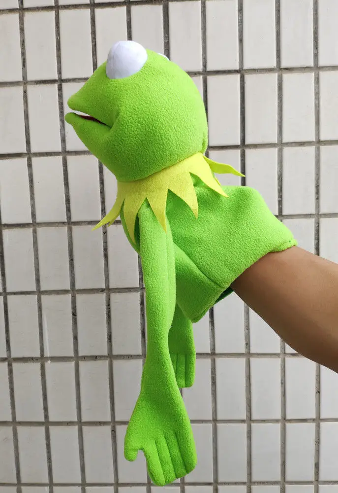 Плюшевая лягушка Kermit ручная кукла рот движущаяся игрушка животные плюшевые