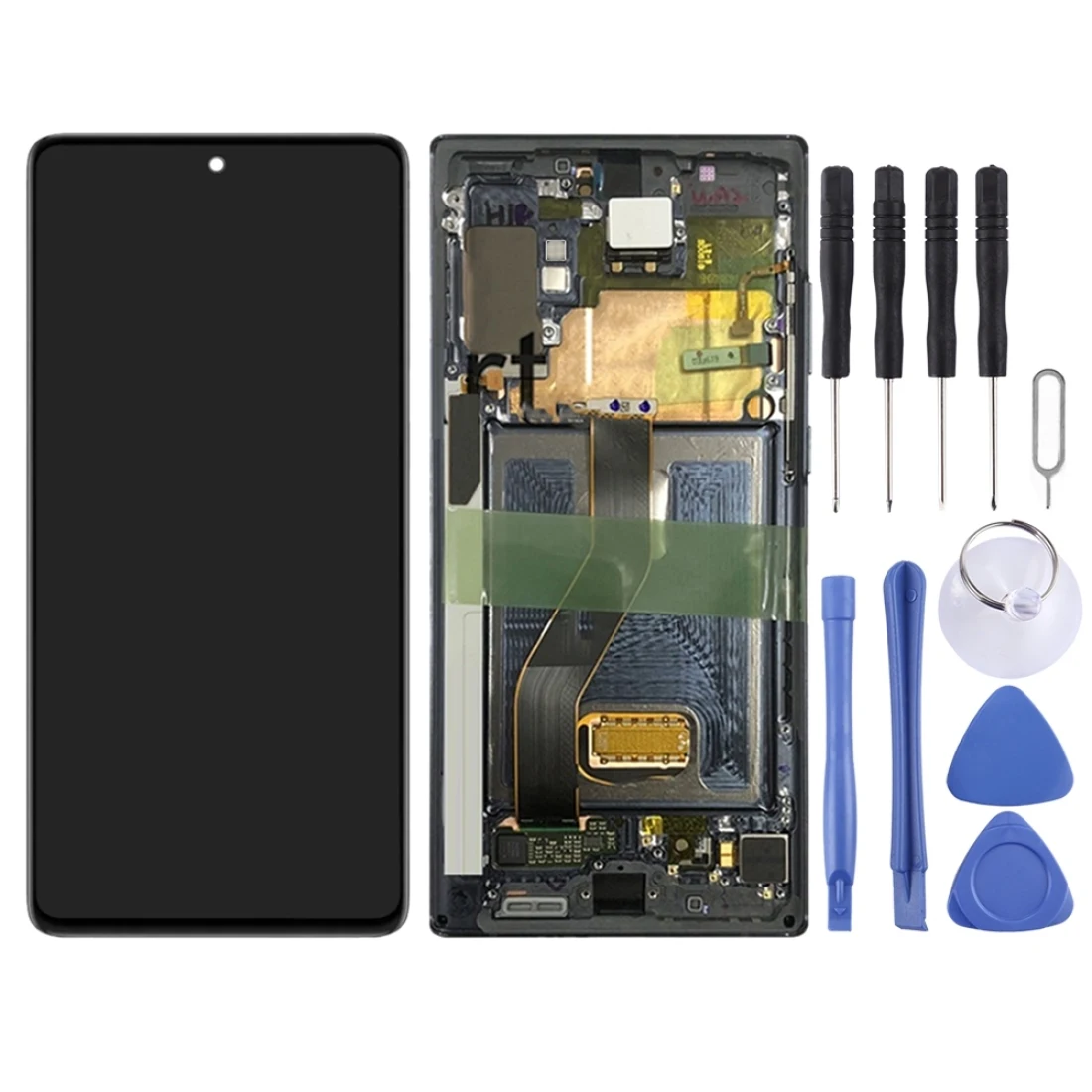 Pantalla LCD Original para Galaxy note 10, montaje completo de digitalizador con marco para Samsung Galaxy note 10, SM-N970-4