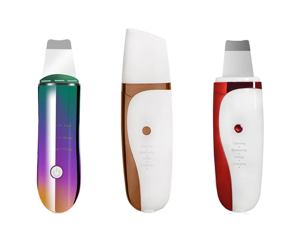 Перезаряжаемый ультразвуковой пилинг для кожи кавитации Очищение лица лифтинг