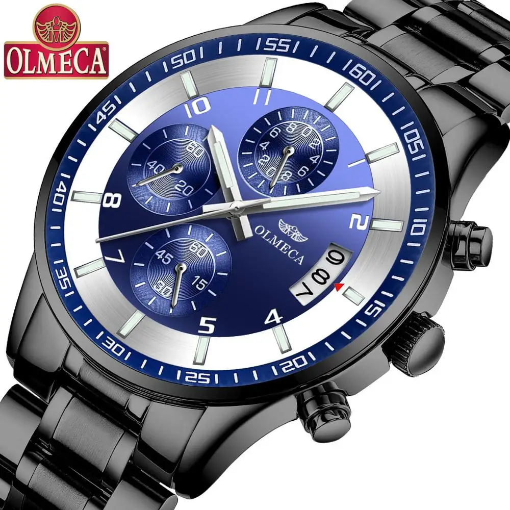 OLMECA Мужские кварцевые наручные часы Для мужчин Роскошные деловые мужские