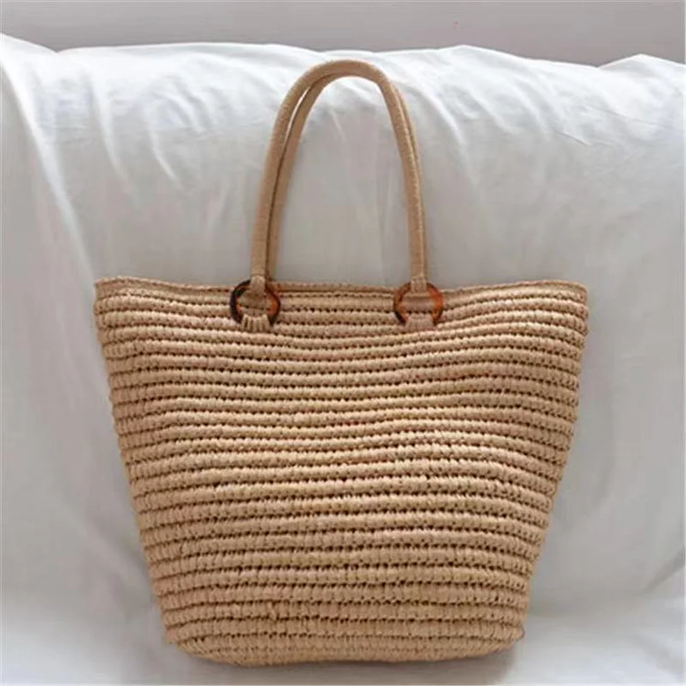 

Summer 2021 new versatile casual shoulder bag straw bag handbag knitted holiday bag knitted large capacity beach bag handbag