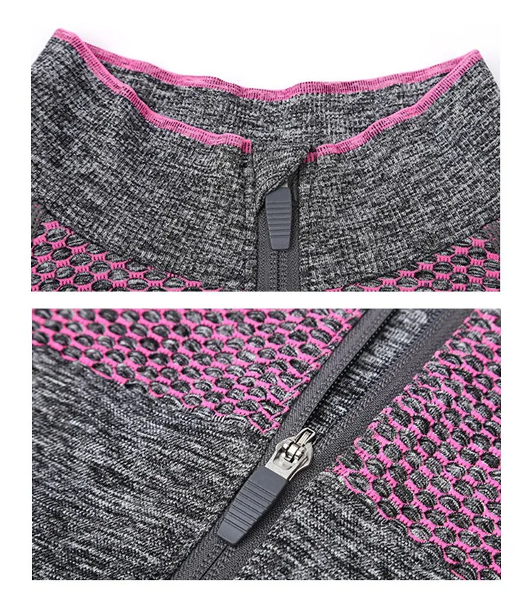 Женская одежда для йоги жакет молния кардиган с длинным рукавом стоячий воротник