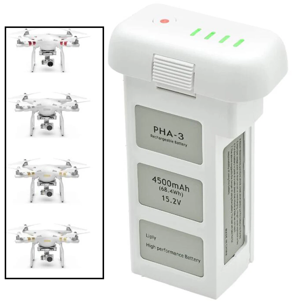 

RC Rechargeable 15.2V 4500mah Li-Po 4S Battery for DJI Phantom 3 RC Drone