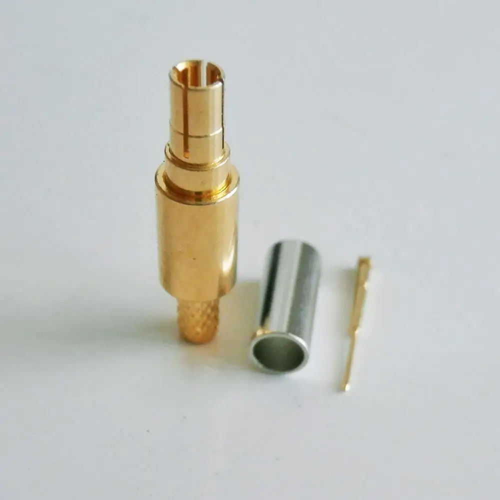 RF коаксиальный разъем CRC9 Штекерный обжим для RG316 RG174 RG179 LMR100 кабель позолоченный