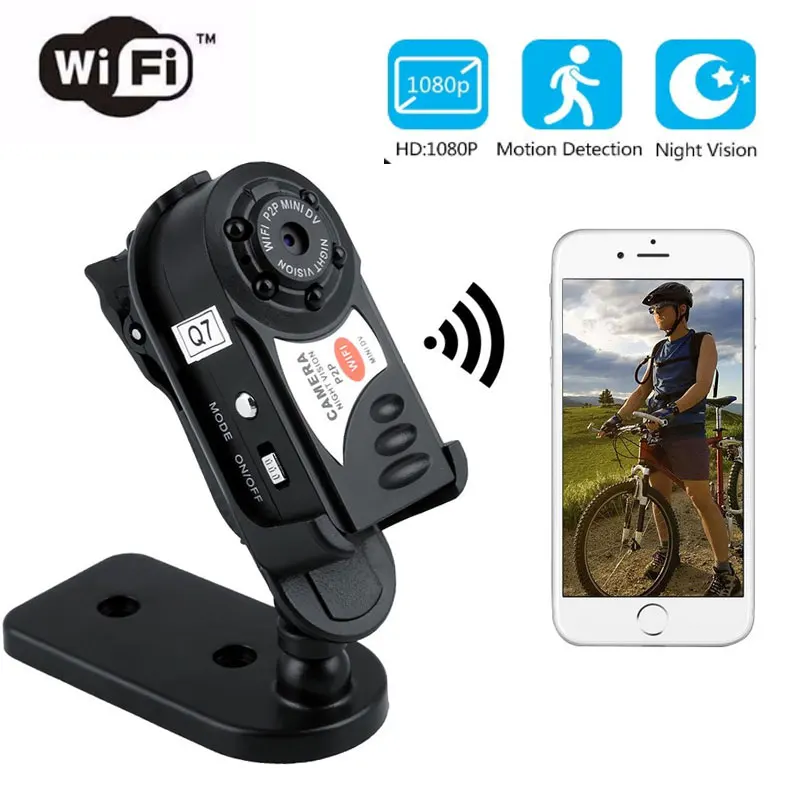 Wifi мини Q7 камера 480P DV DVR беспроводная инфракрасного ночного видения новая