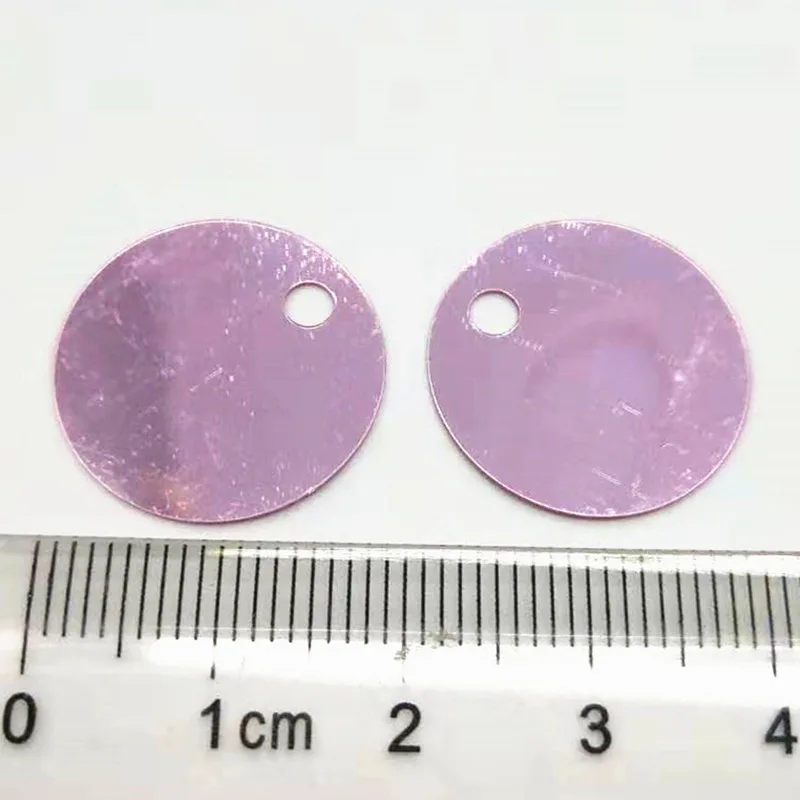 50g Large Round Sequins 20mm PVC Flat Paillette For Crafts Light Pink With 3mm Side Big Hole | Дом и сад