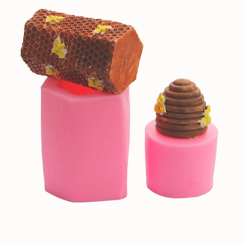 Силиконовые Формочки 3D Bee Honeycomb для свечей формы торта жаропрочная посуда фондан