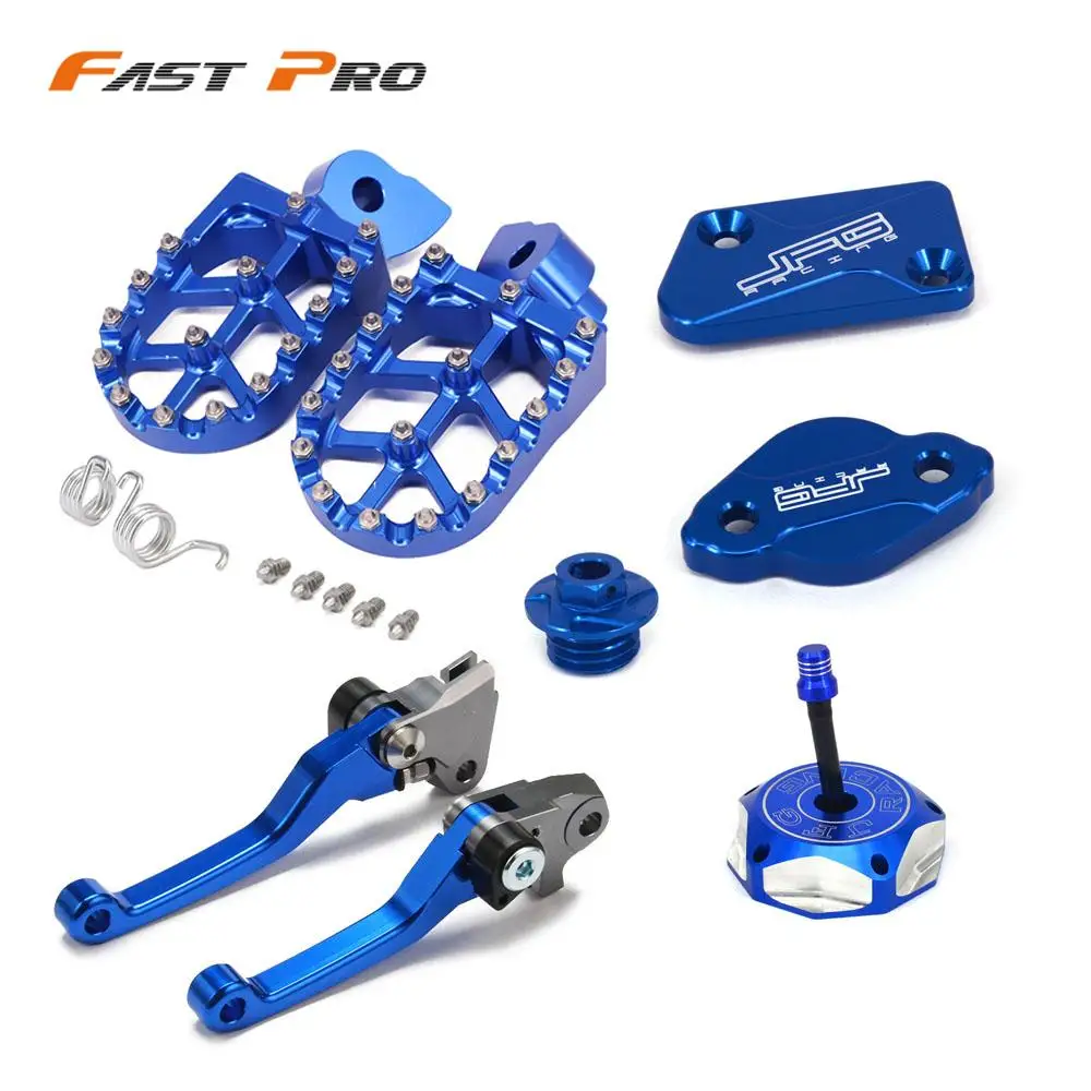 

CNC Tank Fuel Cover Brake Reservoir Cove Footpeg Pedals Brake Clutch Lever Oil Filler Plug For YAMAHA YZ125 YZ250 YZ250F YZ450F