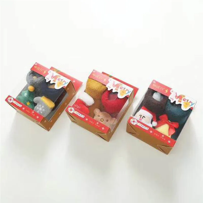 

Baby christmas sock 2Pairs Toddler Infant Baby Boys Girls Cartoon Christmas XMAS Winter Warm Socks skarpetki #3O11