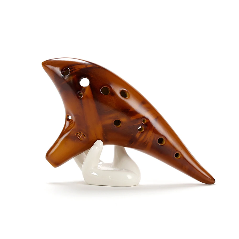 12 отверстий Копченый ожога флейта окарина альт C керамический музыкальный