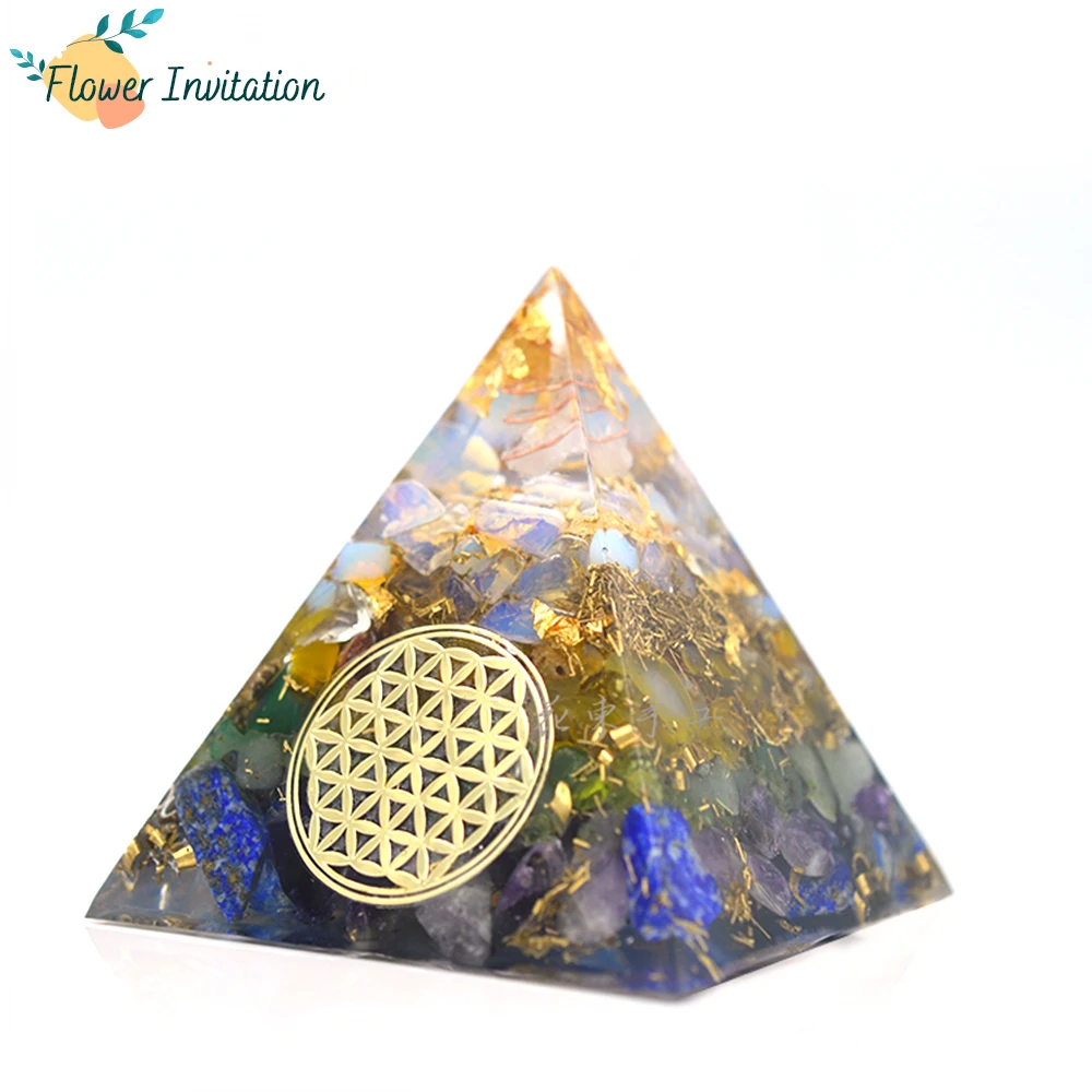 

Crystal Stone Resin Mold Craft Brass Shavings Copper Aluminum Powder DIY Jewelry Pyramid Organ Pendant Material