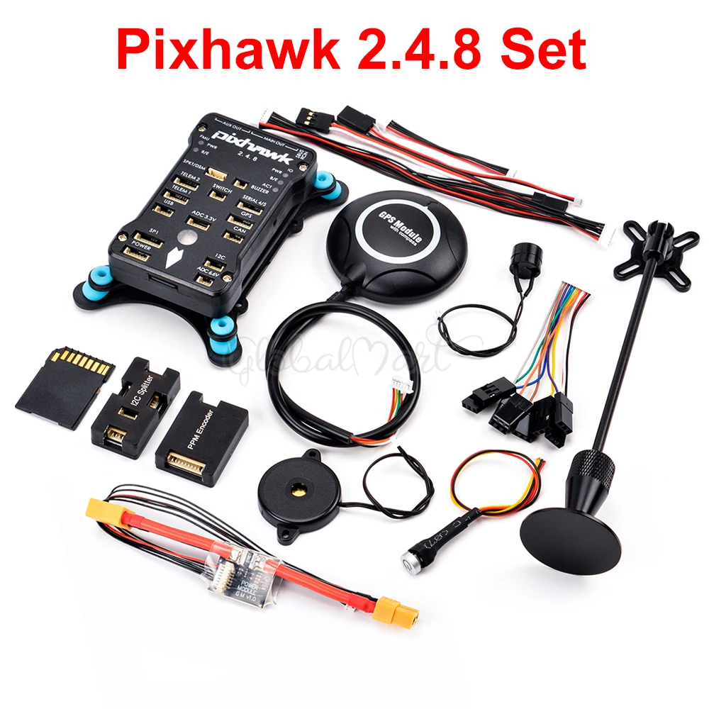 Контроллер полета Pixhawk PX4 PIX 2.4.8 32 бит с 4G SD предохранительный переключатель зуммер
