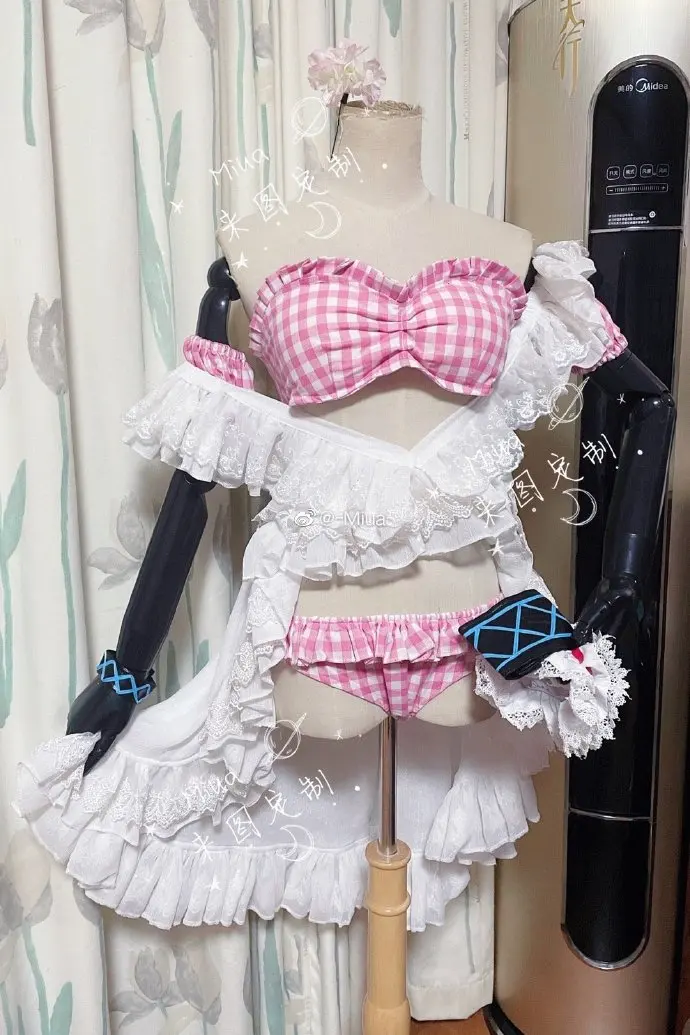 

[Customized]Anime Arknights Eyjafjalla RHODES ISLAND Swimsuit Pink Sexy Dress Cosplay Costume Halloween Women Free Shipping 2021