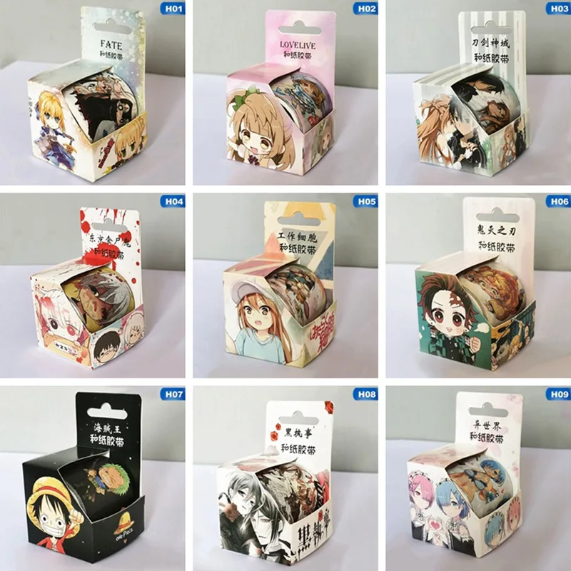 

Japanese Anime Tokyo ghoul Cosplay DIY Paper Adhesive Decoration Maksing Washi Tape Scrapbooking Stickers Student Stationery