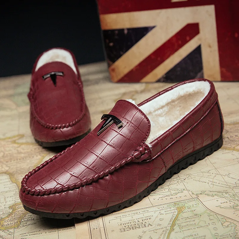 

Мужские зимние ботинки из хлопка, с бархатной подкладкой