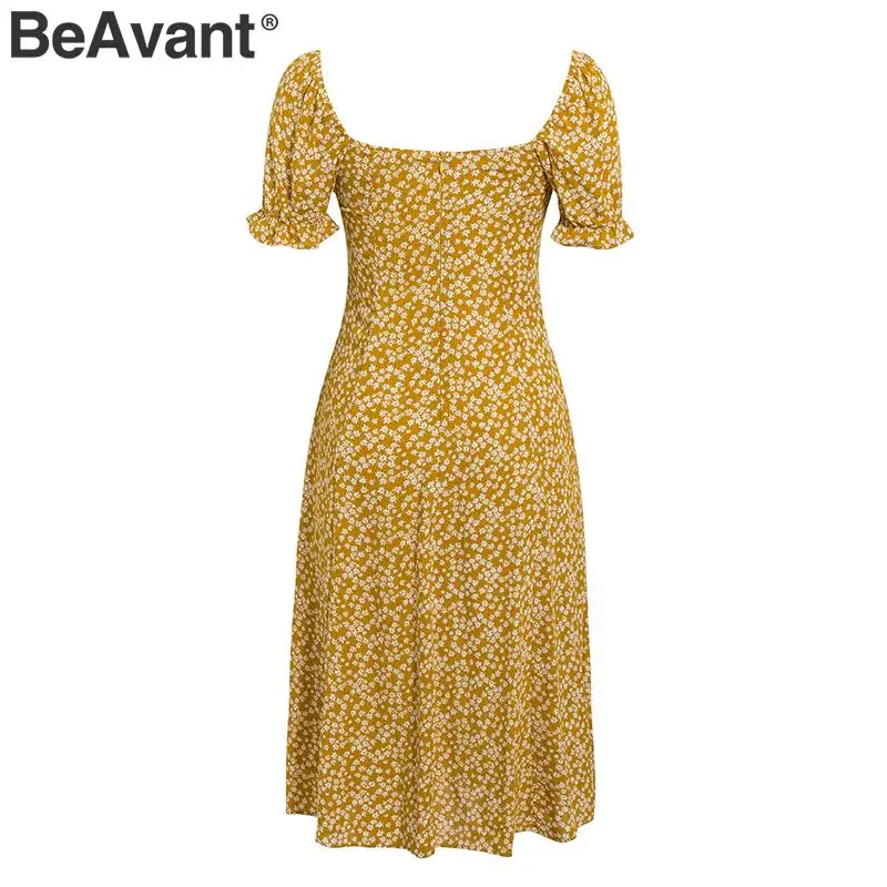 BeAvant повседневное летнее женское платье-миди с цветочным принтом коротким