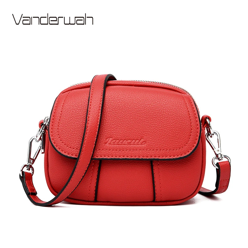 Высокое качество мягкая искусственная кожа сплошной цвет маленькие сумки через