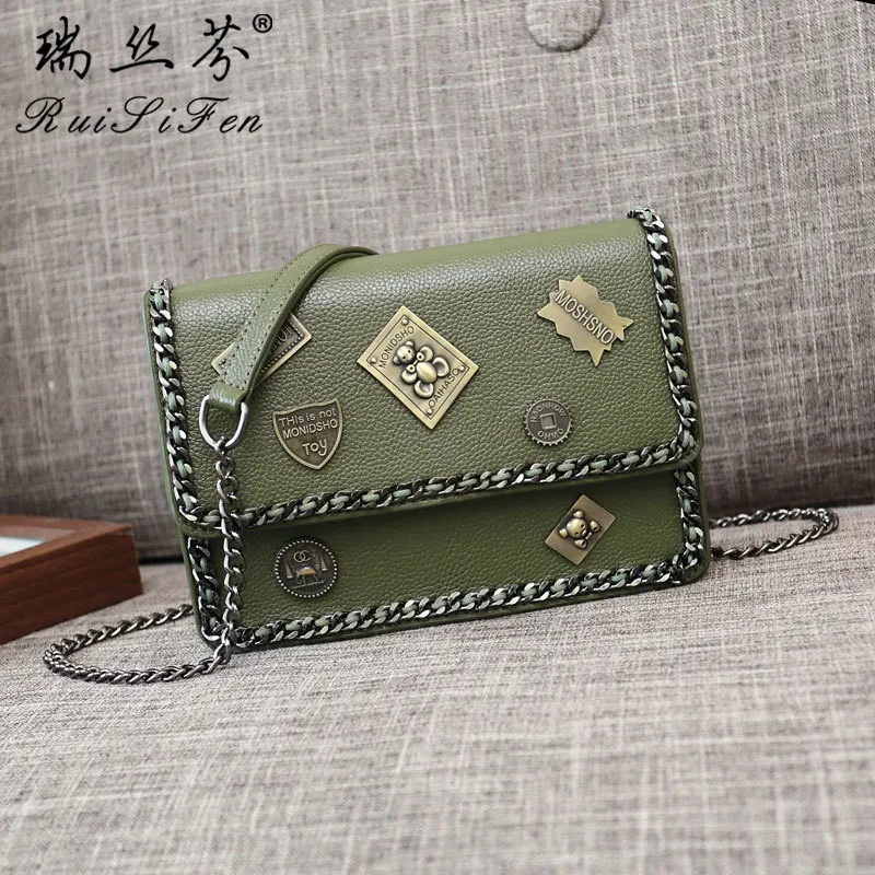 Новинка 2020 Женская Популярная винтажная сумка через плечо с цепочкой и