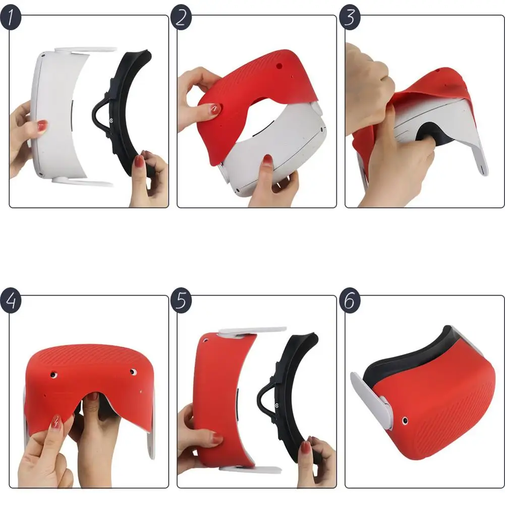 

Protective Shell VR Silicone Headset Cover for Quest 2 For Orzero Silicone Protective Headset Cover Compatible for Quest 2