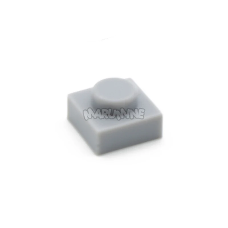 MARUMINE 500 шт. 1x1 кирпичи пластина 3D строительные блоки Пиксели картина детей развивающие обучающие игрушки - Цвет: Светло-серый