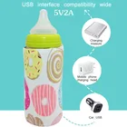 Детские бутылочки для нагрева термостата сумки USB бутылки из-под молока, отопление крышка Портативный Детские безопасный нагреватель для ухода за младенцем, утепленная расходные материалы